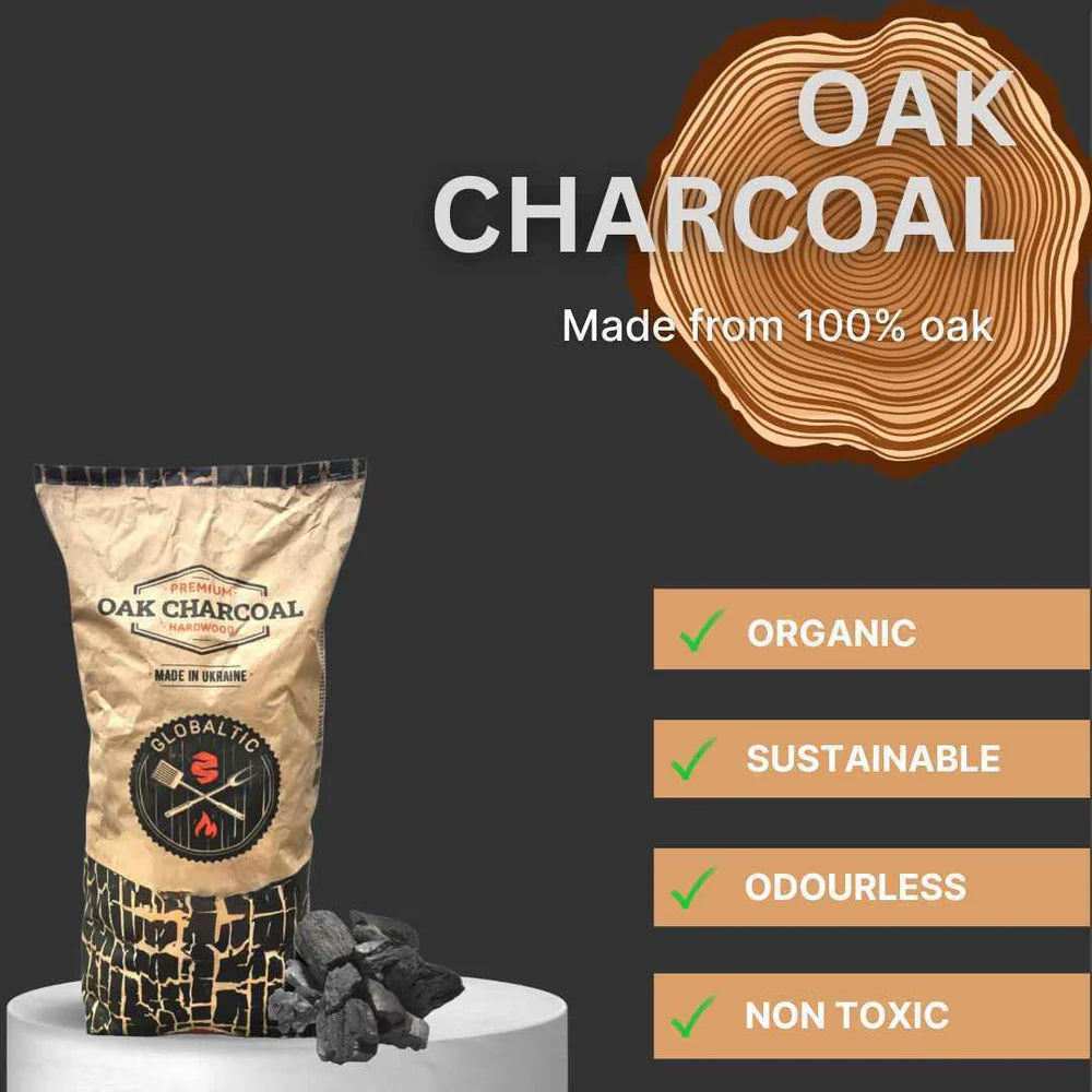 Oak Lumpwood Charcoal 10kg - OutdoorPatio