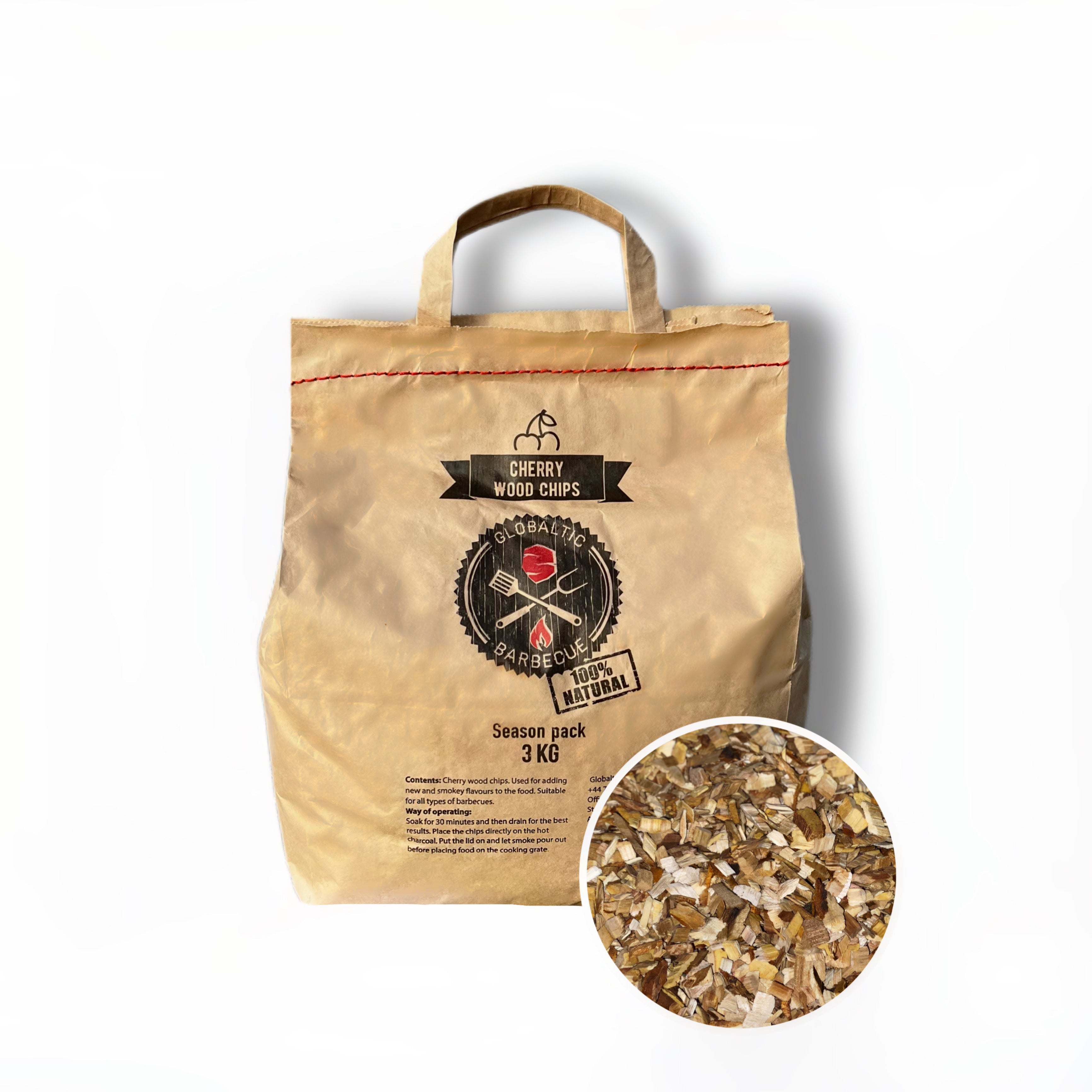 Wood smoking chips Cherry 3kg - Globaltic