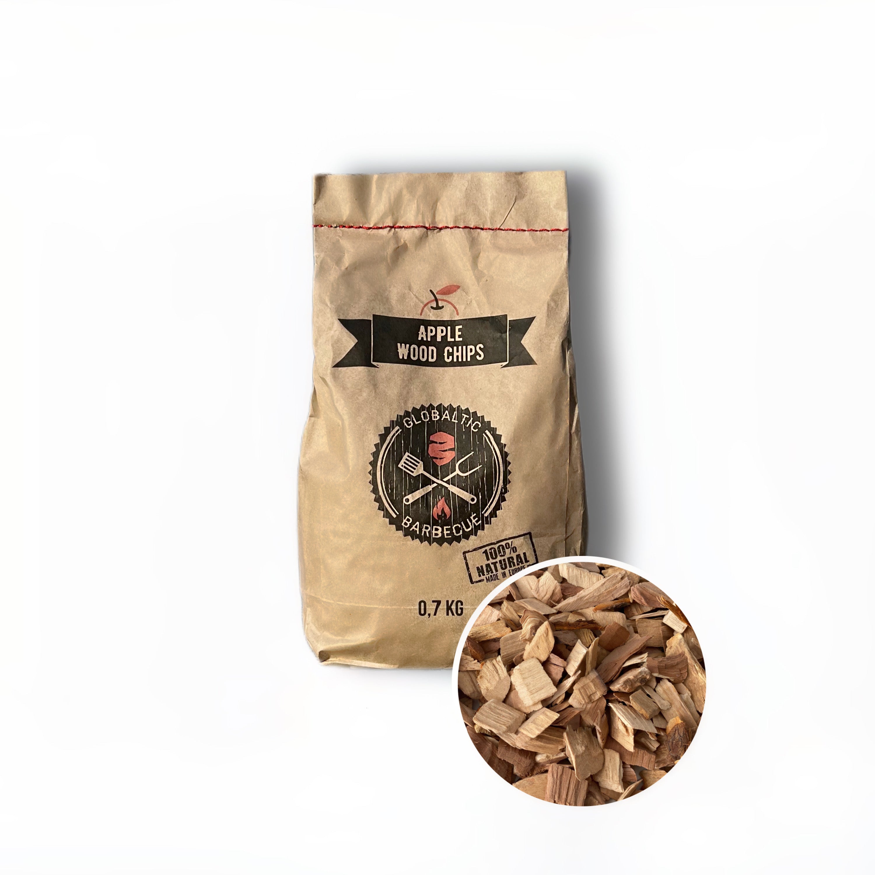 Wood smoking chips Apple 0.7kg - Globaltic